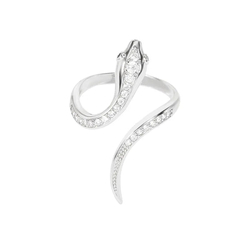 Gestileerde Slang Ring Dames zilver