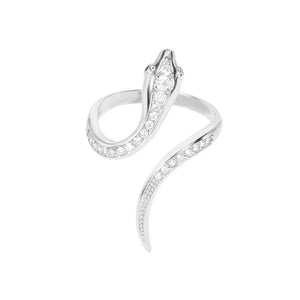 Bague Serpent Stylisé Femme argent