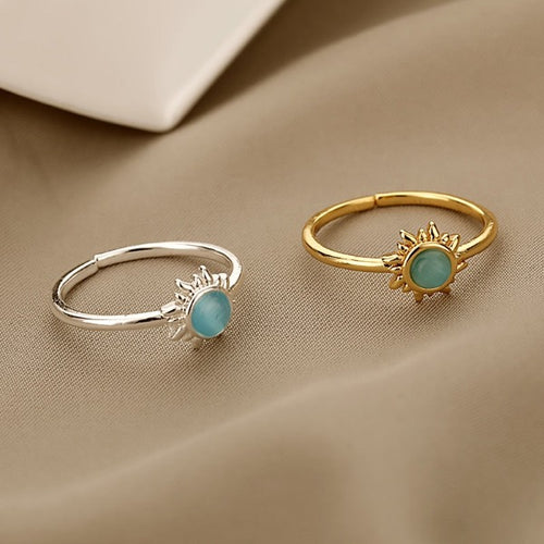 Zonne Ring Dames Opaal Sterrenband