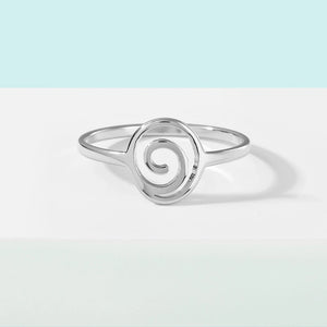 Bague Spirale Géométrique argent