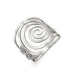 Brede spiraalring voor dames zilver