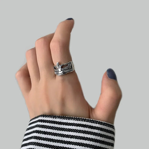 Ring in Oude Stijl Cleopatra Koningin van Egypte