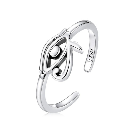 Ring in Egyptische stijl Oog van Horus zilver
