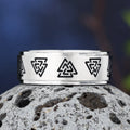 Vikingstijl Valknut-ring voor heren