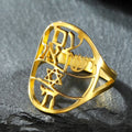 Symbolische Joodse ring met Hebreeuwse gravure <span data-glossary-id="etoile-de-david">Davidster</span> en Haï Chai goud