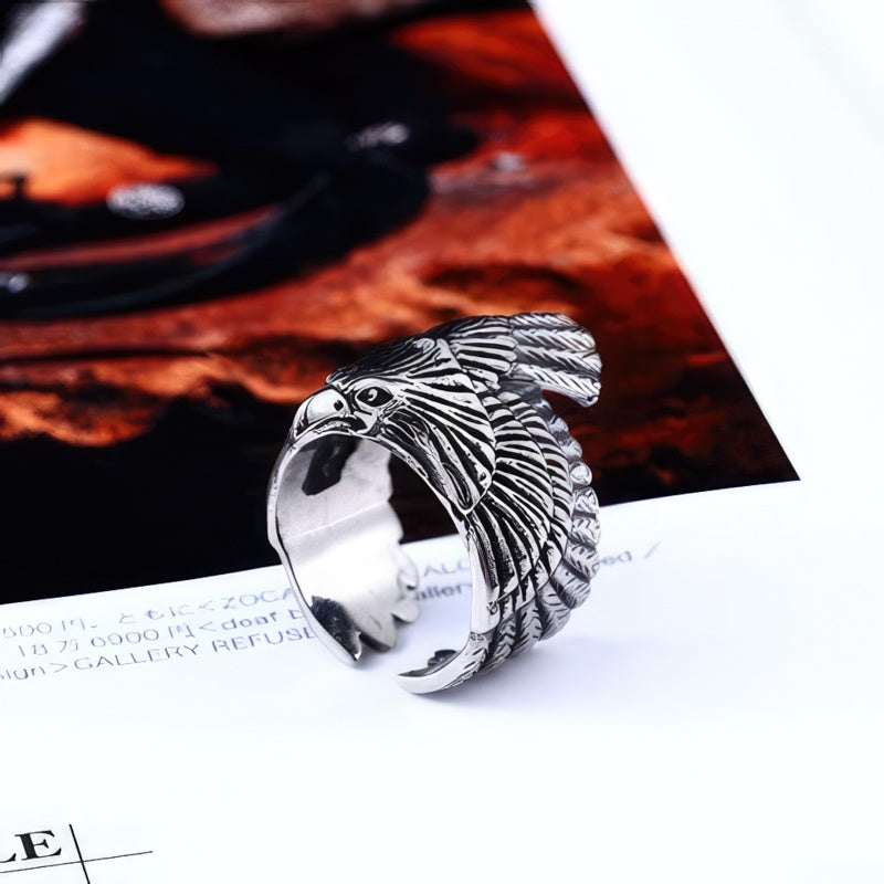 Zilver Eagle Adelaar Ring
