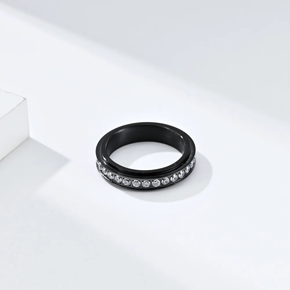Draaibare Anti-Stress Ring met Zirkonia 