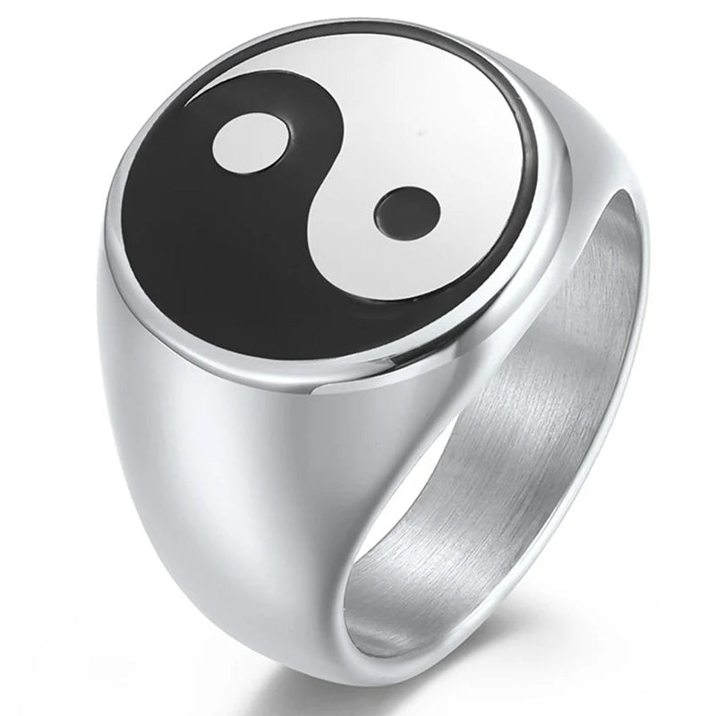 Bague Yin Yang pour Homme argent