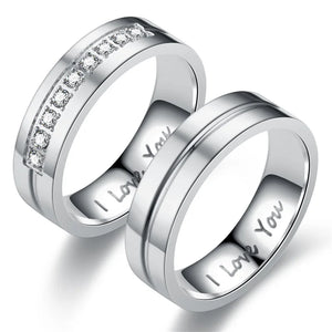 Bagues pour Couples Anneau Love argent