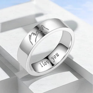 Bagues pour Couples Anneau Love Argent ou Noir argent argent