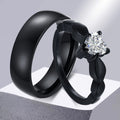 Bagues pour Couples Coeur Anneau Romantique et Zircon