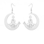 Boucle d'Oreille Bouddhisme Méditation argent