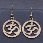 Boucle d'Oreille Bouddhisme Om bronze