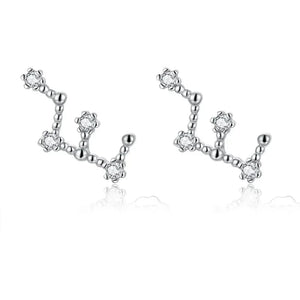 Boucles d'Oreilles 12 Constellations Signe du Zodiaque Femme vierge