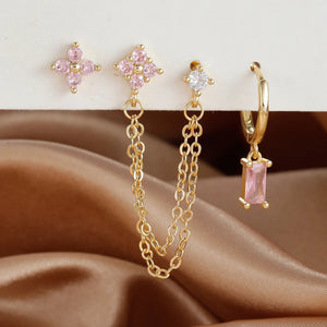 Boucles d'Oreilles avec Zircon Pierre de Naissance