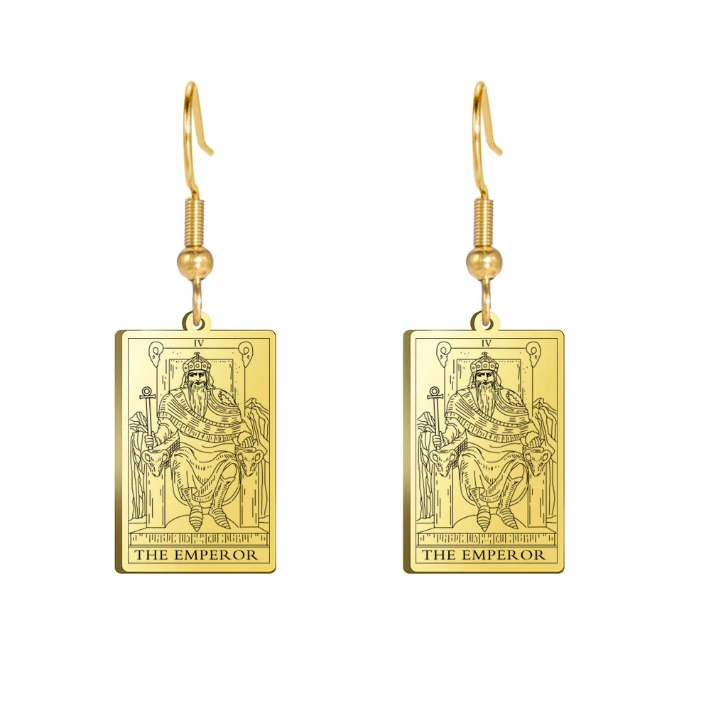 Boucles d'oreilles carte de tarot