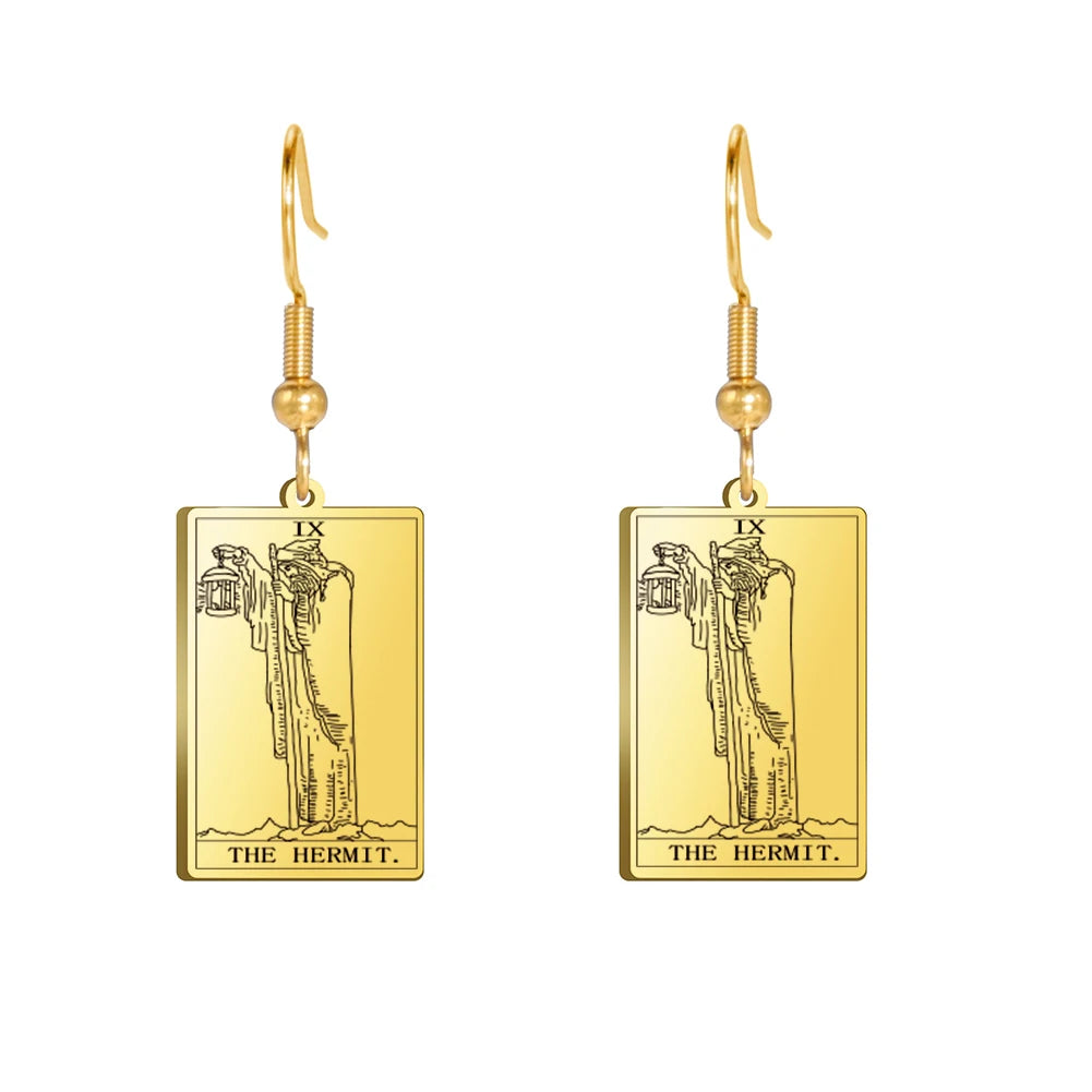Boucles d'oreilles carte de tarot
