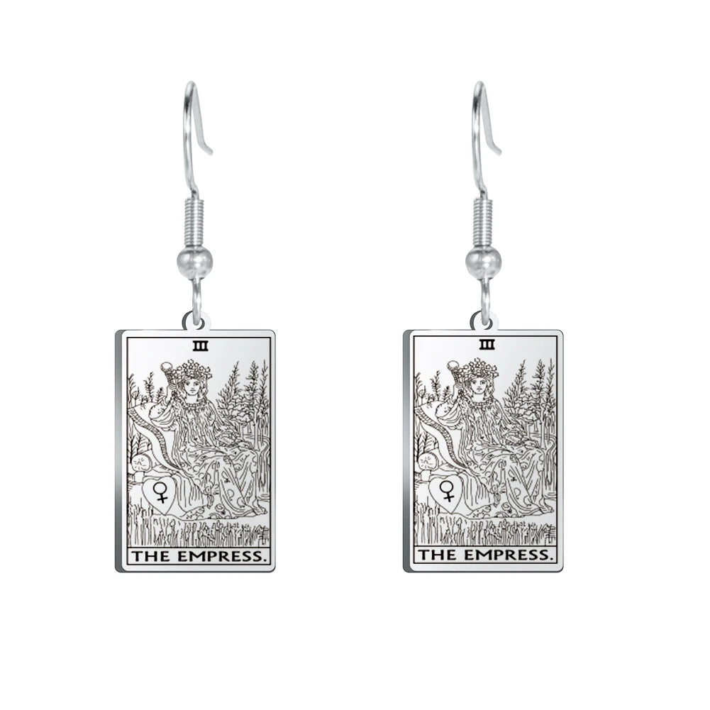 Boucles d'oreilles carte de tarot