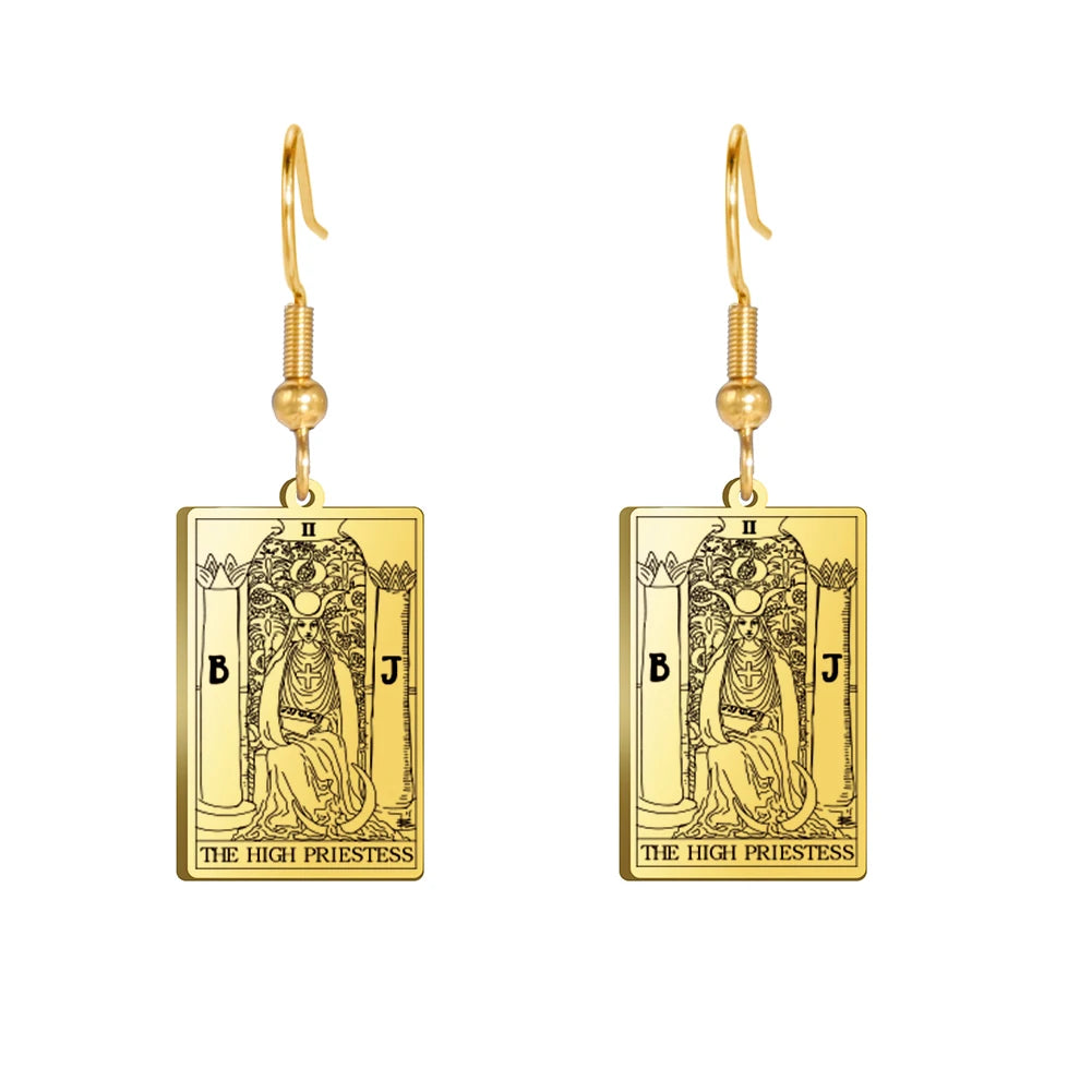 Boucles d'oreilles carte de tarot