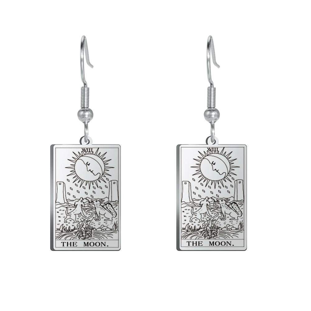 Boucles d'oreilles carte de tarot