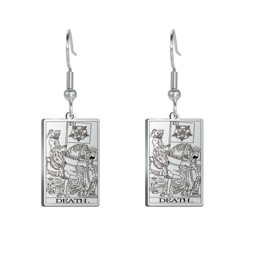 Boucles d'oreilles carte de tarot