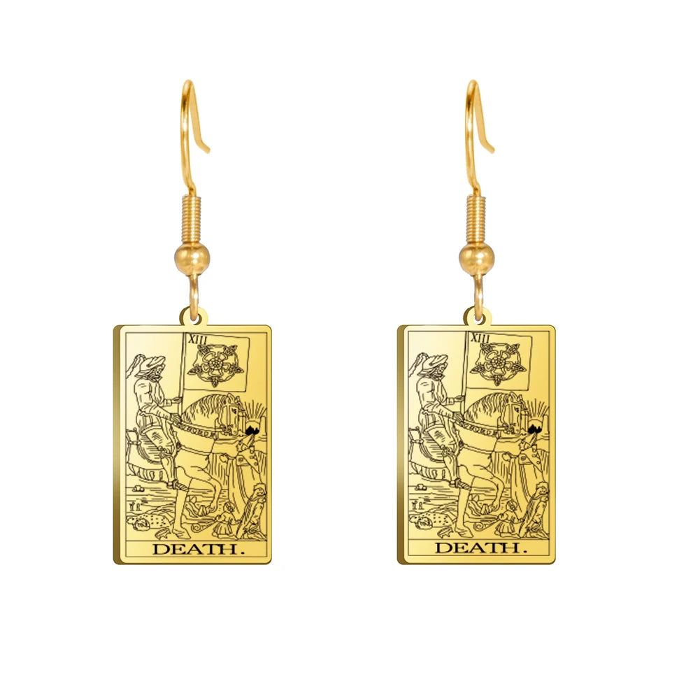 Boucles d'oreilles carte de tarot