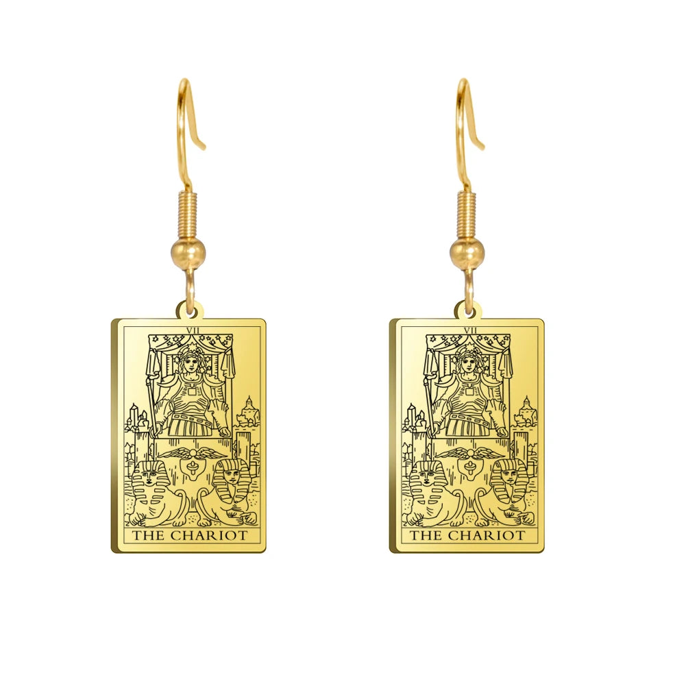Boucles d'oreilles carte de tarot