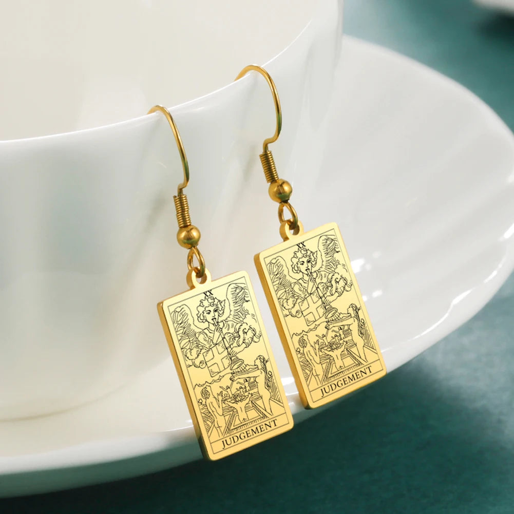 Boucles d'oreilles carte de tarot