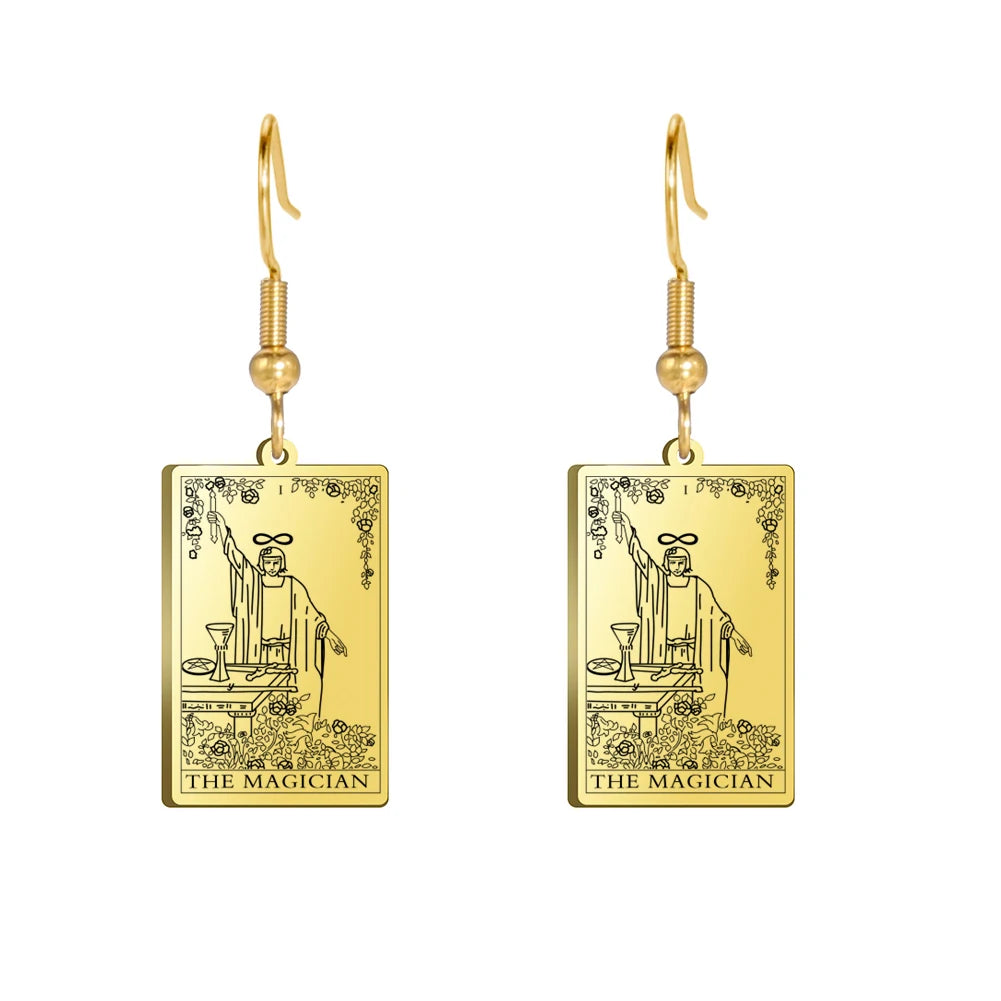 Boucles d'oreilles carte de tarot
