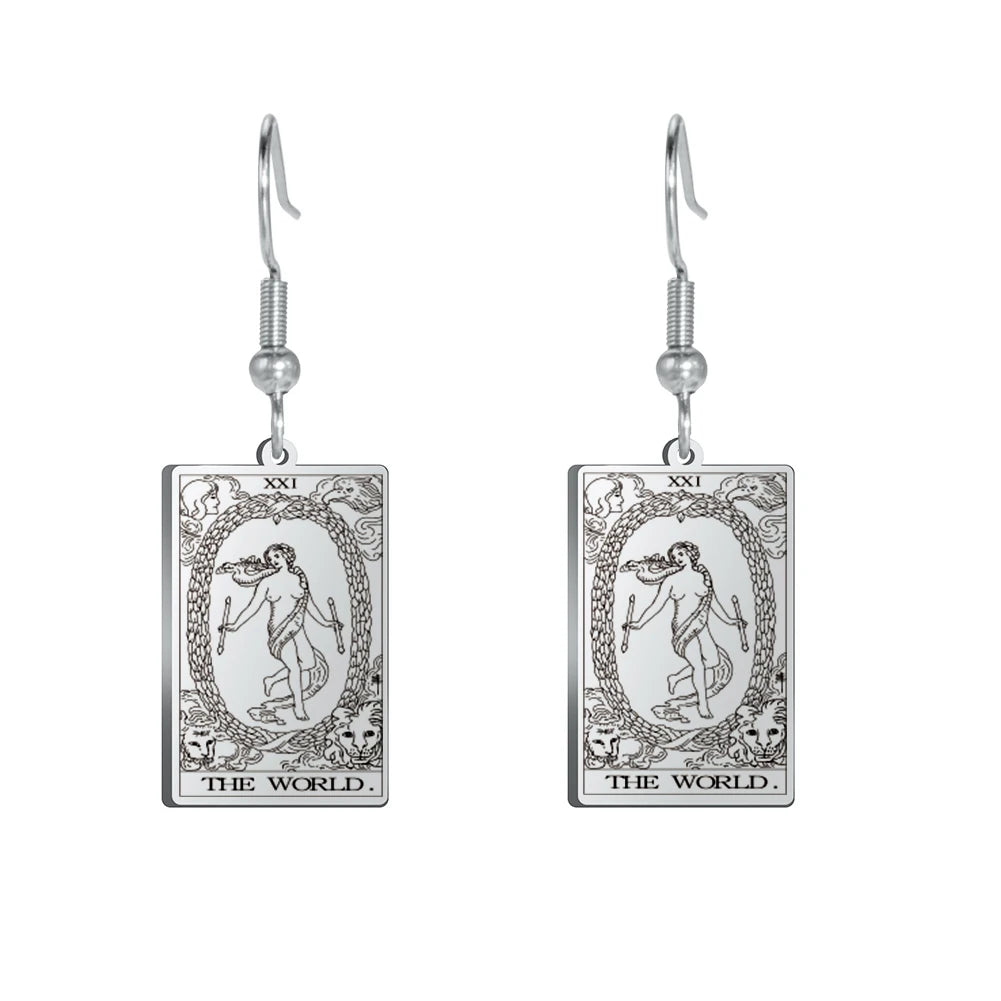 Boucles d'oreilles carte de tarot