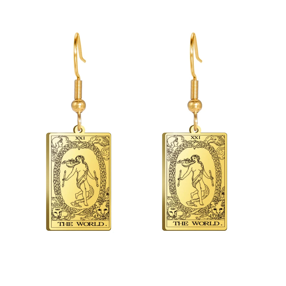 Boucles d'oreilles carte de tarot