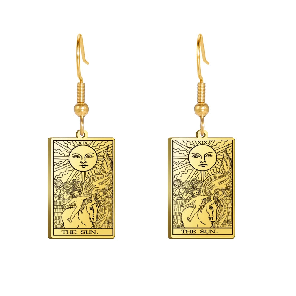 Boucles d'oreilles carte de tarot