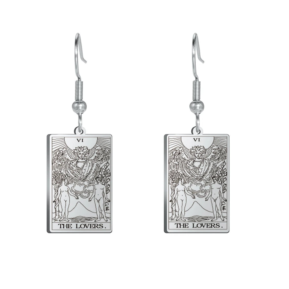 Boucles d'oreilles carte de tarot
