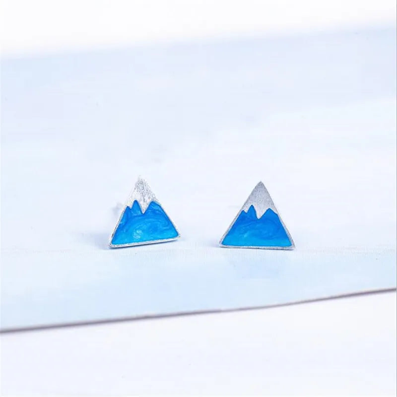 Boucles d'Oreilles Clou en Triangle Iceberg