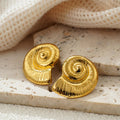 Boucles d'Oreilles Clou Coquillage Escargot Femme