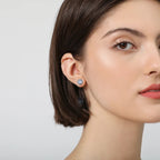 Boucles d'Oreilles Clou Femme Pierre de Lune