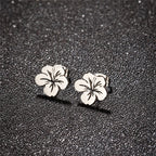 Boucles d'Oreilles Clou Fleurs Femme argent
