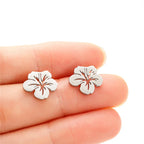 Boucles d'Oreilles Clou Fleurs Femme argent