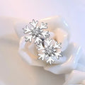 Boucles d'Oreilles Clou Flocon de Neige avec Zircon