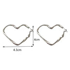 Boucles d'Oreilles Clou Grand Coeur