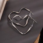 Boucles d'Oreilles Clou Grand Coeur