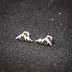 Boucles d'Oreilles Clou Montagne pour Femme ou Homme argent