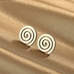 Boucles d'Oreilles Clous Spirale argent