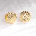 Boucles d'Oreilles Coquilles Saint-Jacques Coquillage or
