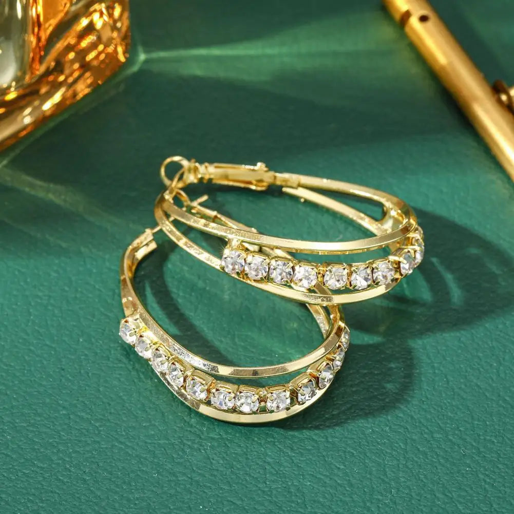 Oorringen Creolen met Strass Goud Loriele 