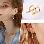 Geboortesteen Creolen Oorbellen met Zirkonia