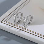 Boucles d'Oreilles Créoles Croix de Jésus avec Zircon