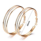 Boucles d'oreilles créoles rétro couleur or