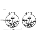 Boucles d'Oreilles Créoles Vintages Champignons