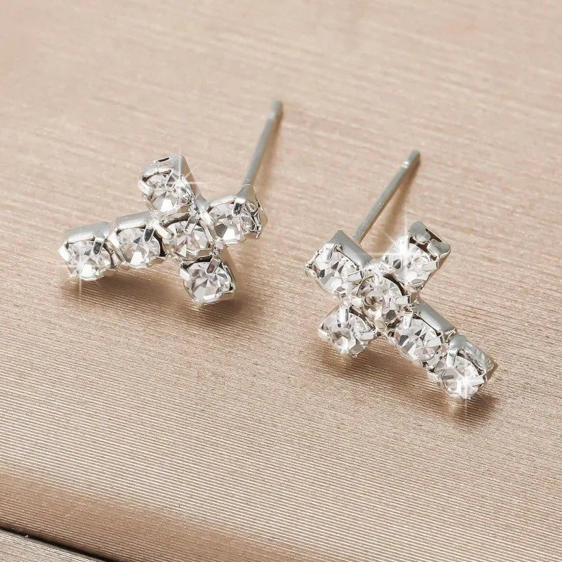 Kruisoorbellen met strass